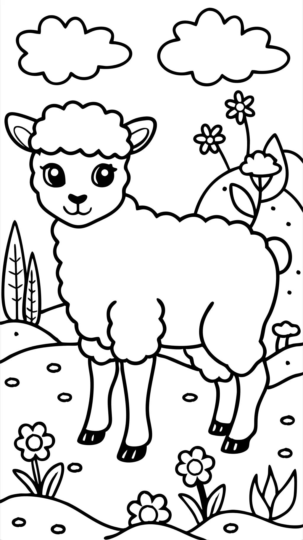 lamb coloring pages printable